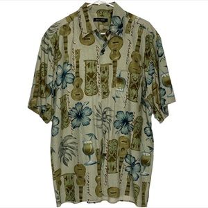 Silk Icon Hawaiian Tropical Silk Shirt